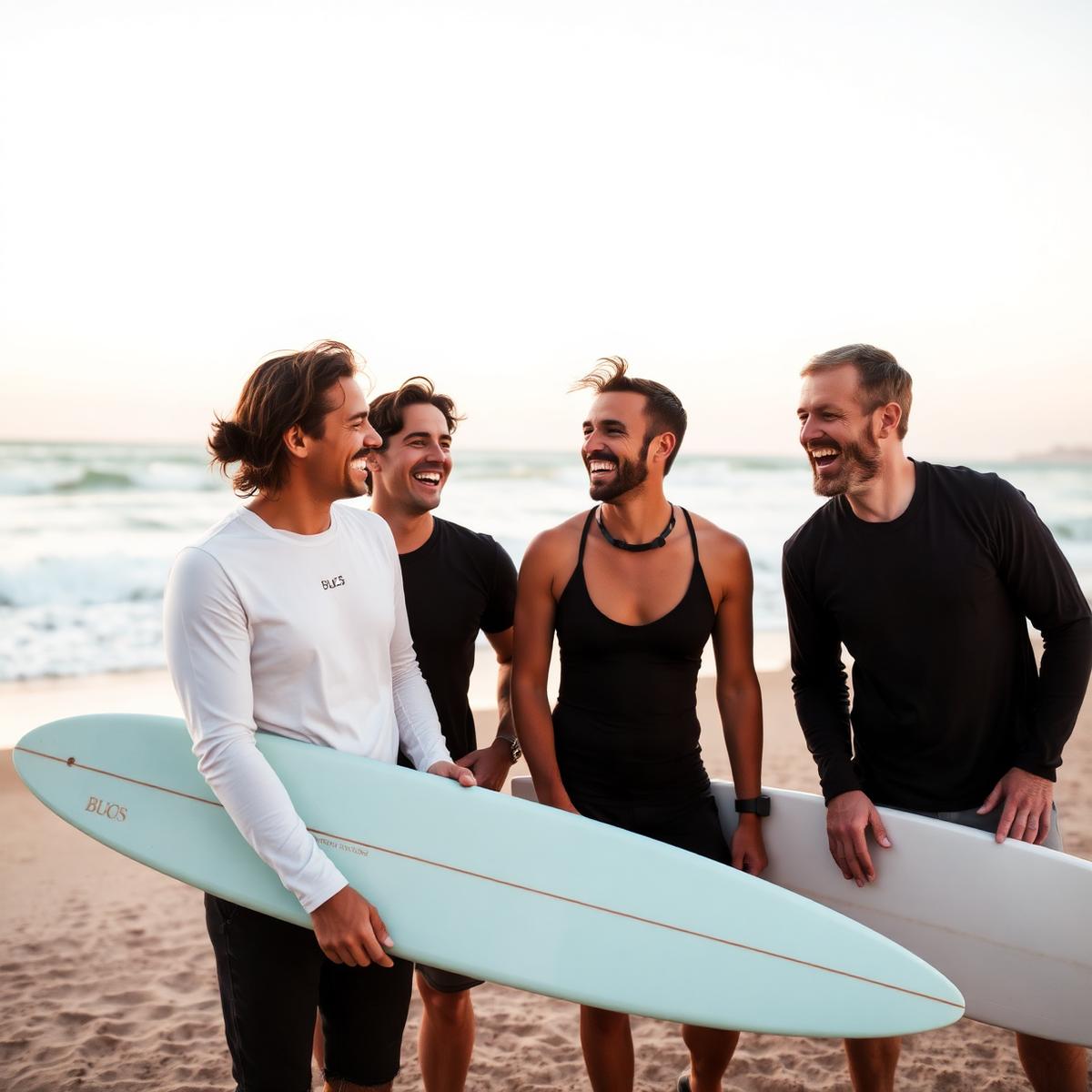 Travelers trying surfskate near the beach in Tamraght, Morocco